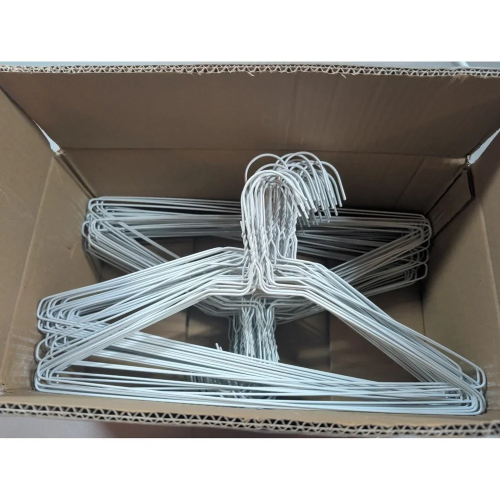 Kidum Wh Wire Hangers Metal Dry Cleaner Style Clothing Hangers Bulk X004LZKR09